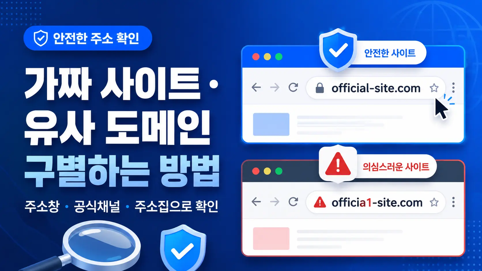 가짜 사이트 유사 도메인 구별하는 방법